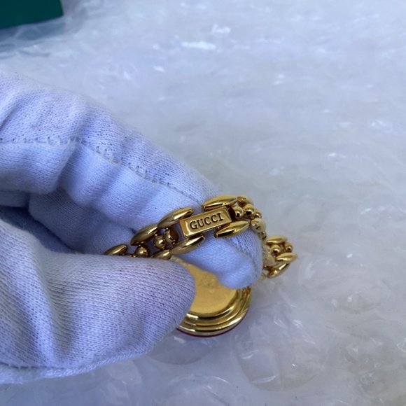 Vintage Gucci 11/12.2 Interchangeable Bezel Watch Gold Tone Near Mint Condition - Picture 7 of 16